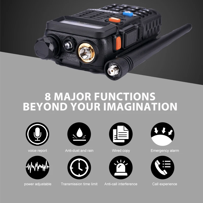 2 шт. Baofeng BF F8 + UHF VHF Охота иди и болтай Walkie Talkie “иди PTT наушники Портативный Woki токи