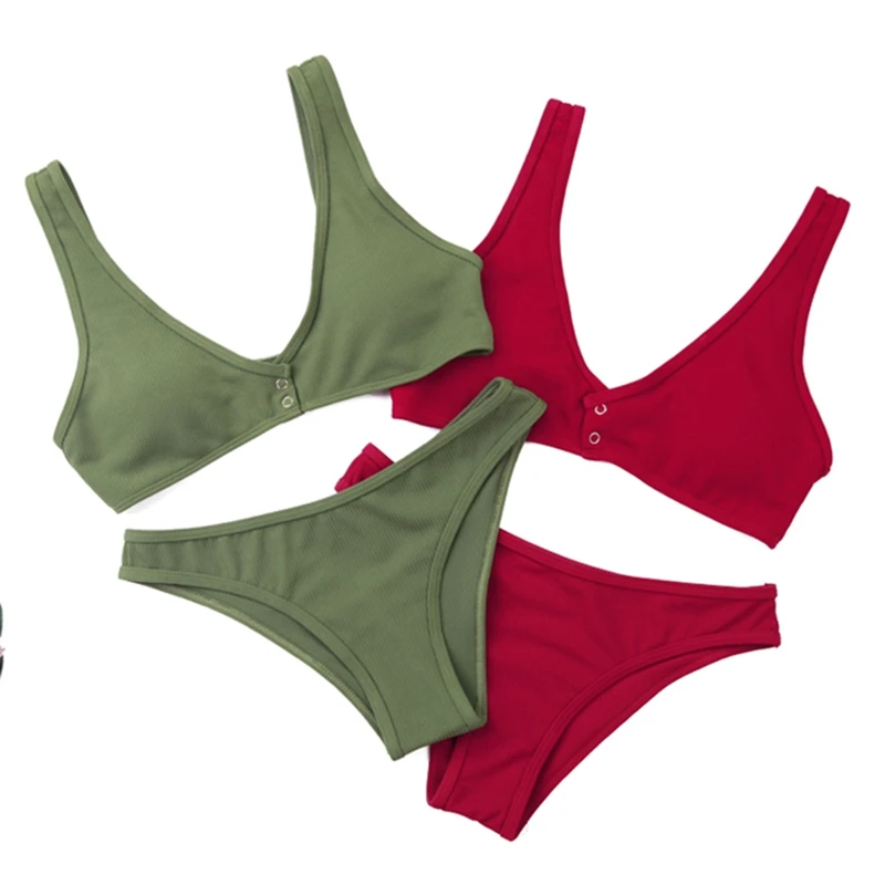 

1Set Sexy Brazilian Bikini Set biquinebathers swimwear women biquiniBathing Swimsuit Tankini Suit up push bikinis
