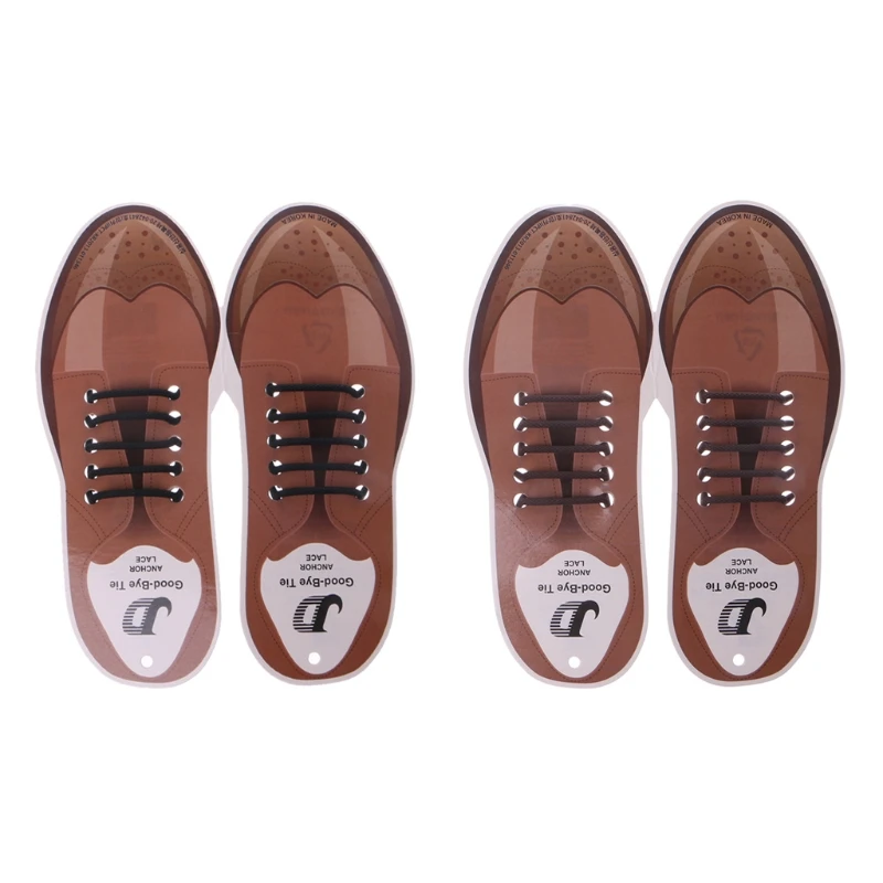 

Silicone Gel No Tie Lazy Shoelaces Stretch Brief Shoe Strings For Leather Shoes