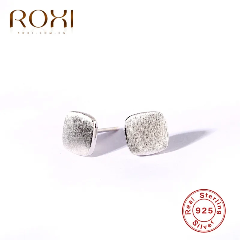ROXI простые корейские 925 пробы серебряные серьги для женщин маленькие детские серьги Модные ювелирные изделия серьги-гвоздики для пирсинга