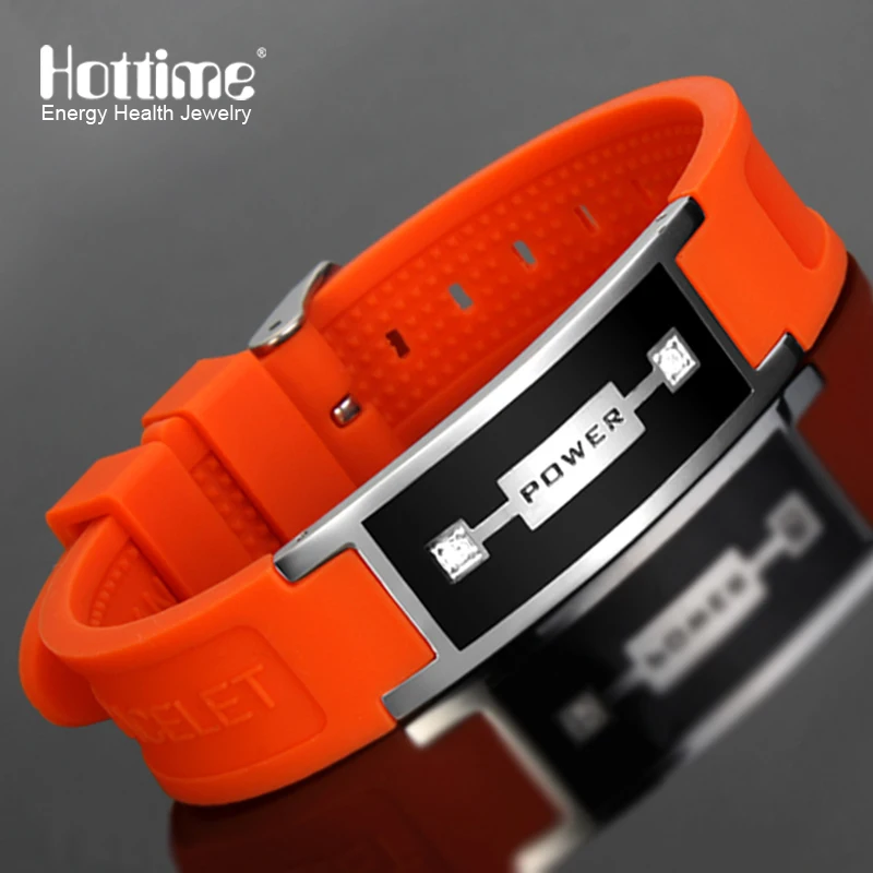 

Hottime Multicolor Men's Health Bracelets Bangles Magnetic Power Energy Stainless Steel Charm Bracelet Jewelry For Man 20009
