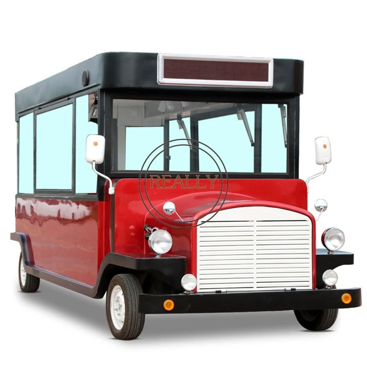 

Electric 5m food truck hot sale snack vending cart ice cream trailer