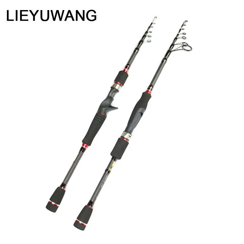 

LIEYUWANG Ultra Light Casting Spinning Telescopic Fishing Rod 2.1M 2.4M 2.7M Lure Weight 3/8-4/3oz Fast Action Spinning Rod Pole