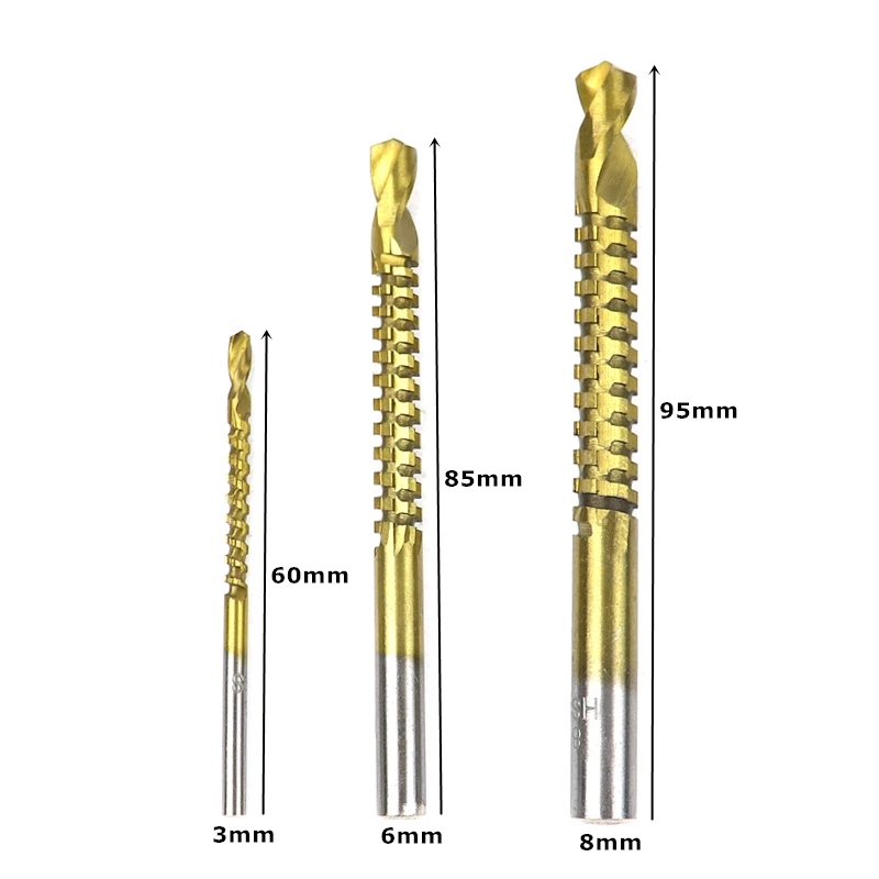 6 шт., набор ступенчатых Сверл с титановым покрытием, 4-32 мм, сверло из быстрорежущей стали с отверстием, сверлильная пила, столярные Деревообрабатывающие инструменты