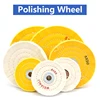 1Pcs Cotton Polishing Cloth Buffing Wheels Grinder For Gold Silver Jewelry Metal Wood Abrasive Tools White Round Shape Pad ► Photo 3/5