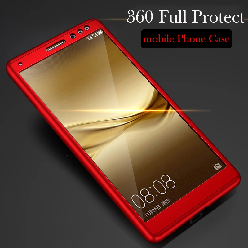 

360 Degree protection Shockproof Back Cover Cases for Huawei Mate 8 case Hard plastic Full Body phone Cover Bag For Mate8
