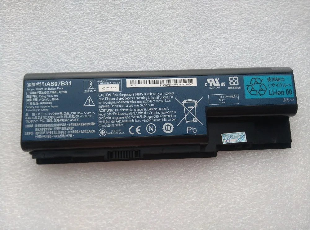Аккумулятор 4400 мАч AS07B41 для Acer eMachines E510 E520 G420 G520 G620 G720 EasyNote LJ61 LJ63 LJ65 LJ67 LJ71 LJ73