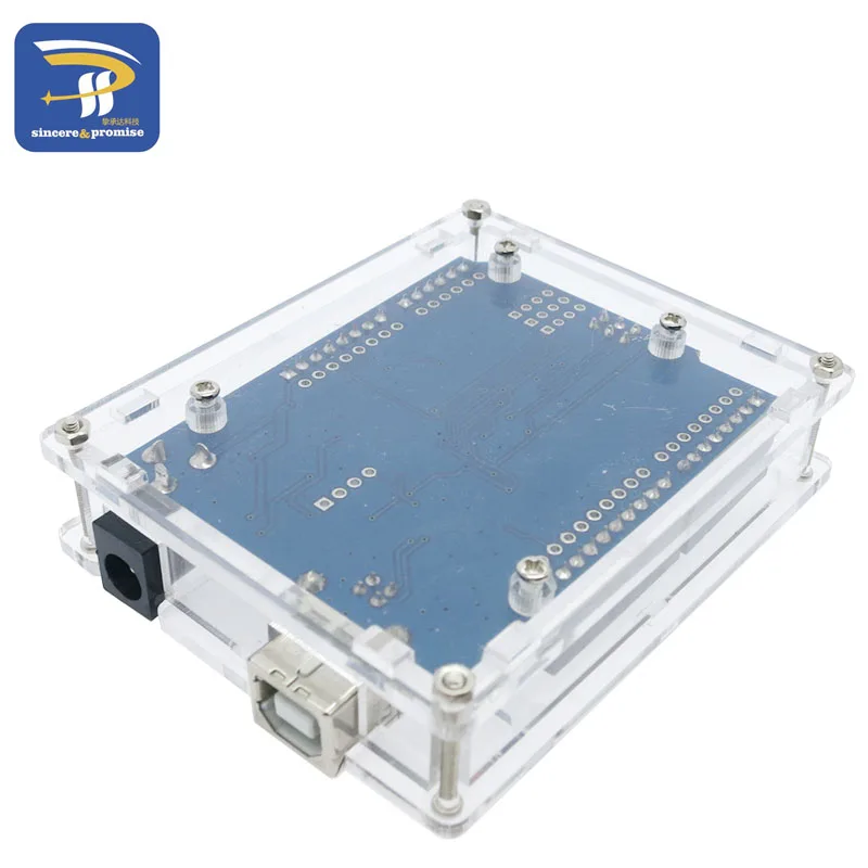 Sleek Transparent Black Acrylic Electronics Enclosure