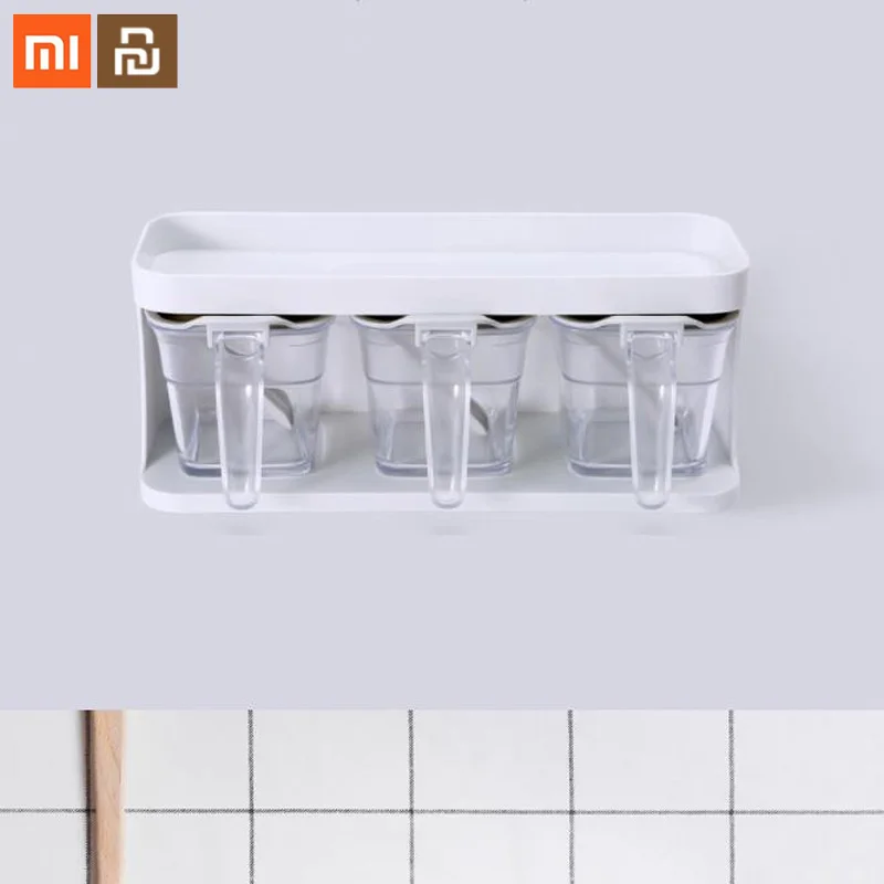 

Xiaomi mijia drawer type seasoning box (370mL * 3) 3 groups / box neatly stored dust lock fresh and convenient for kitchen smart