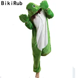 BIKIRUB лягушка пижамы для женщин 2019 зимние унисекс милый мультфильм с длинным рукавом наборы для ухода за кожей фланель животны