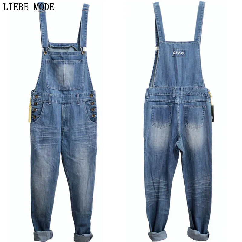 overall jeans pria