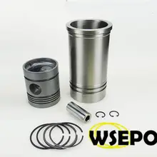 OEM КАЧЕСТВО! Гильза цилиндра/втулка+ поршневой комплект(комплект 6 шт.) для S195 Swirl Камера модель 4 тактный маленький дизельный двигатель с водяным охлаждением
