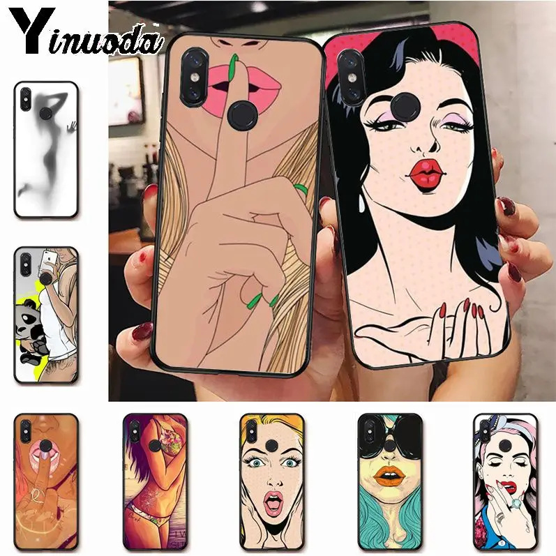 

Yinuoda sexy fashion hot girl phone case cover for xiaomi redmi 7 5plus 6pro 6a 4x go note5 note7 note6pro mi8se 9se coque