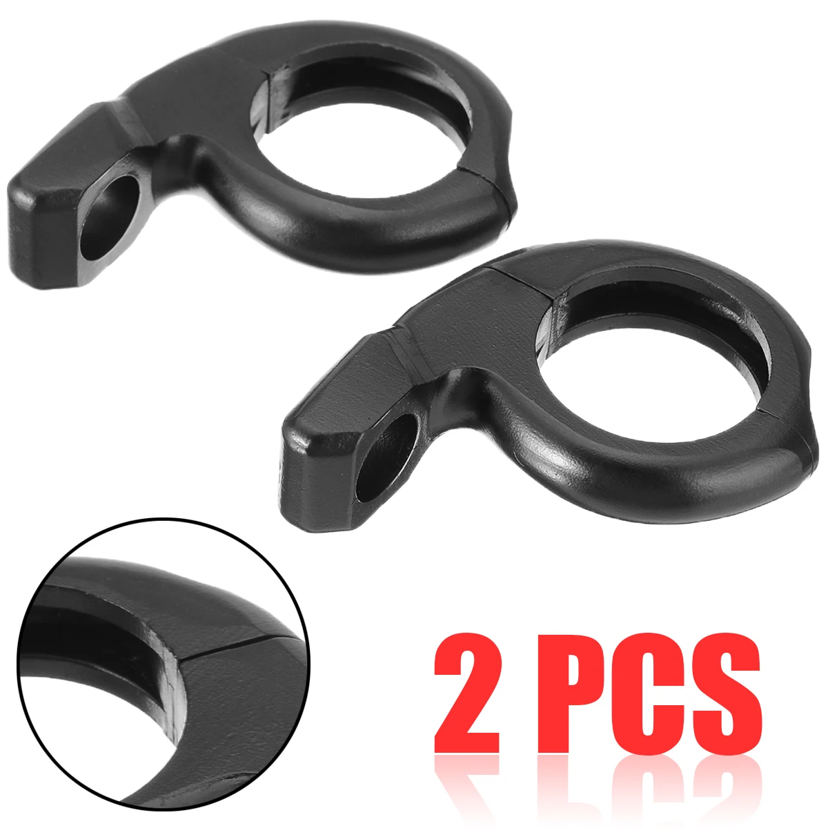 

For Honda 1Pair 1" Handlebar Motorcycle Mirror Adapter Clamp Turn Signal Indicator Light Mount Support Black Metal Mayitr