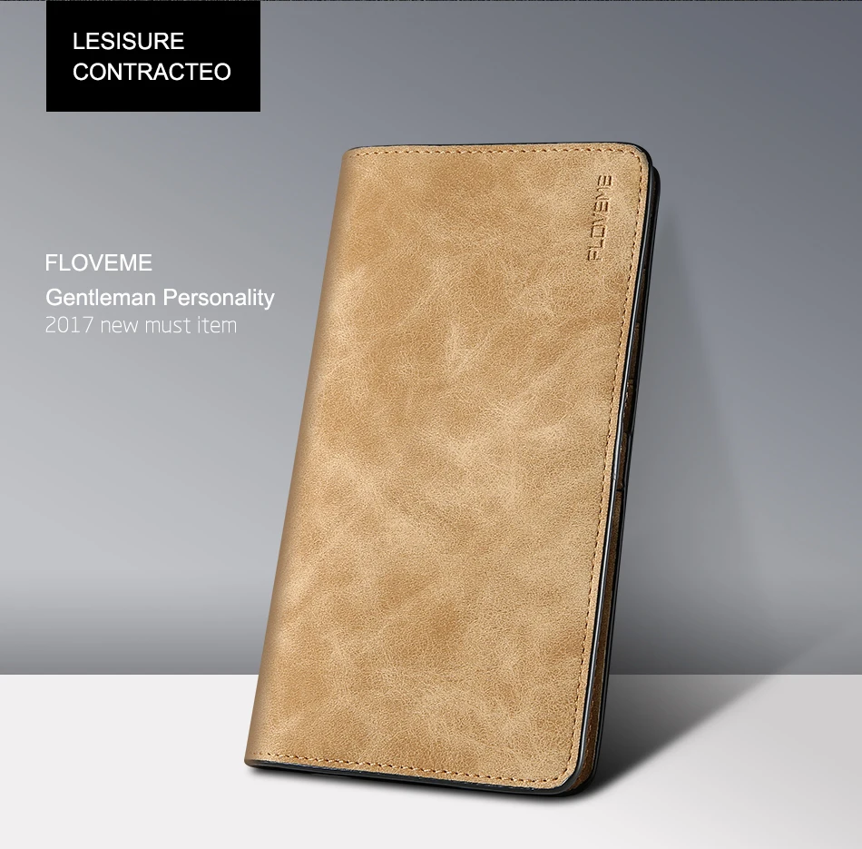 Retro Wallet Case For Samsung S8 Huawei P10 PU Leather Phone Pouch (1)