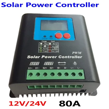 

80A 90A 100A 12V/24V Auto-work Solar Charge Controller, 12V 24V Solar Battery Controller 80A Home use