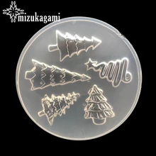 УФ-полимерные ювелирные изделия, жидкие силиконовые формы, Рождественские елки, полимерные амулеты, формы для самостоятельного украшения, формы для изготовления