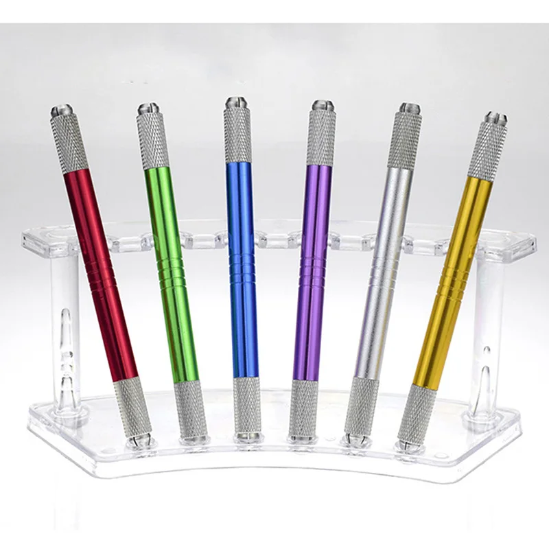 

Top selling Manual Double-headed Crystal Acrylic Tattoo Pen Microblading Permanent Eyebrow Tools Permanent Eyebrow Tattoo Pen