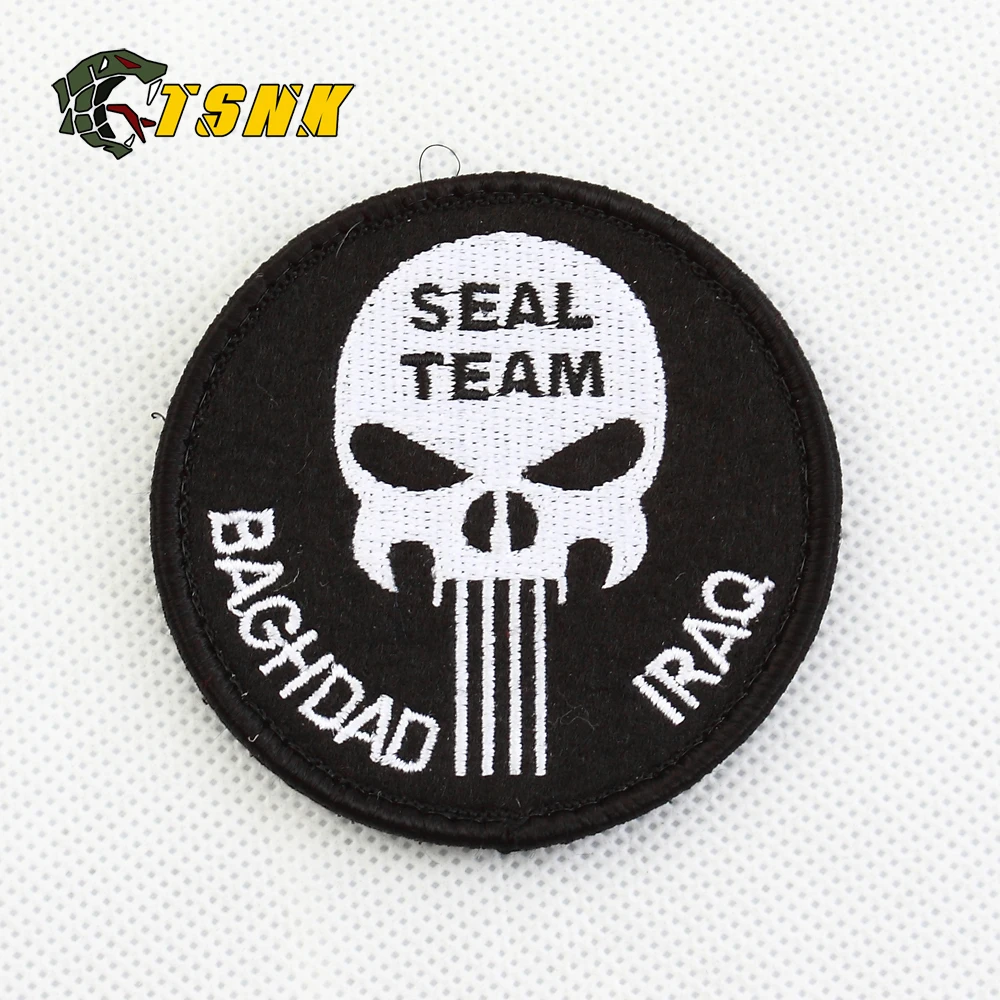 

TSNK army military badge Patch "Punisher/SEAL TEAM" military patch
