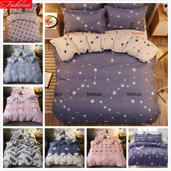 

Galaxy Starry Pattern AB Side Duvet Cover 3/4 pcs Bedding Set Soft Cotton Bed Linens Single Full Double Queen King SIze 200x230