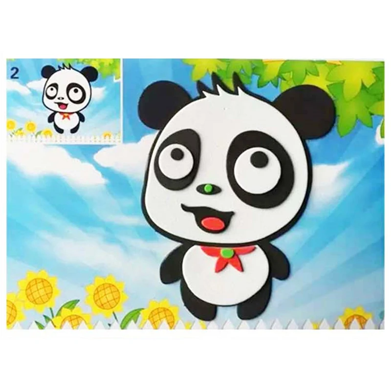 

1PCS 3D Eva foam puzzle Stickers paper self adhesive handicraft Handmade DIY Toys For Children Creative intelligence education