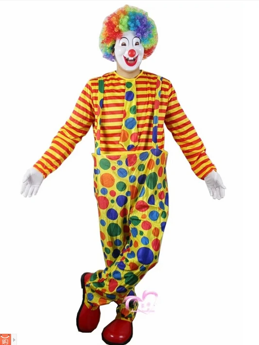 Free Shipping Hot Sale Funny Halloween Clown Costume for fancy dress ...