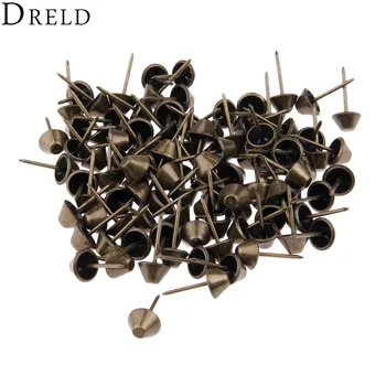 

DRELD 50Pcs Antique Bronze Upholstery Nails Jewelry Wooden Box Case Furniture Sofa Door Decorative Tack Stud Pushpin 11*17mm