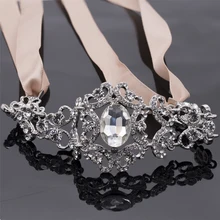 Свадебный Волосы Ювелирные Изделия Ясно Кристалл Rhinestone Головная Повязка Женщины Свадебные Прически Аксессуары E6578B