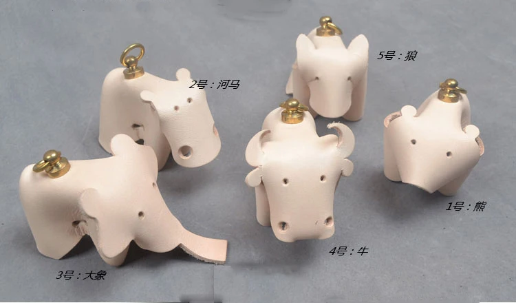 DIY Leather 5 Animal Style Craft Template for Sewing