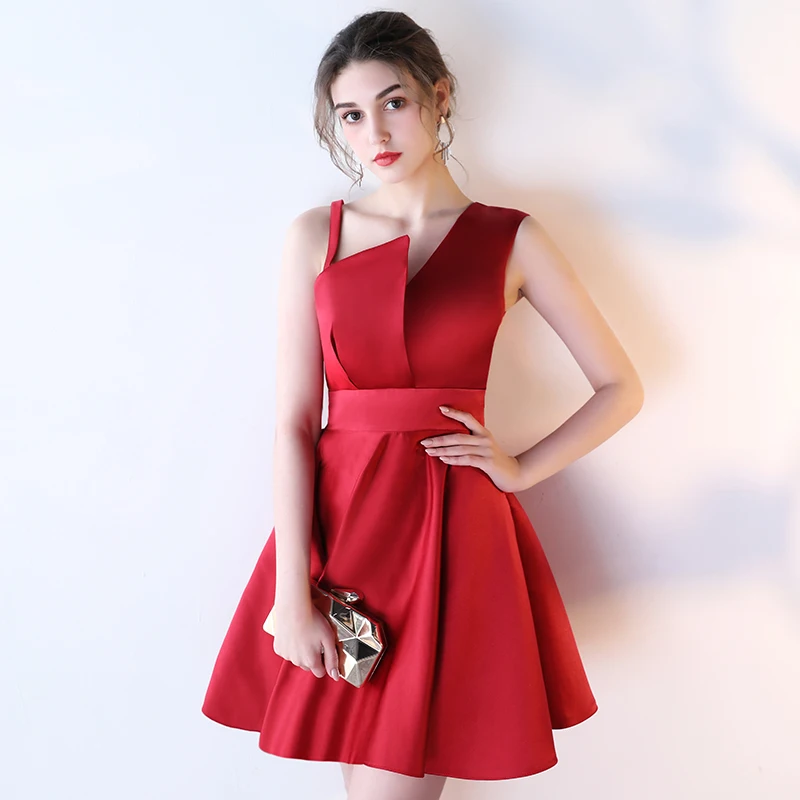 Robe de soiree винно-красное платье трапециевидной формы с открытой спинкой без рукавов вечернее платье vestido de festa платья для выпускного вечера платья для вечеринок - Цвет: Wine red