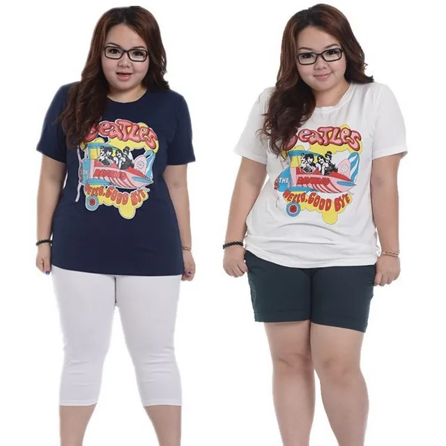 print women t shirt big size female plus size clothing loose tops quality plus size clothes