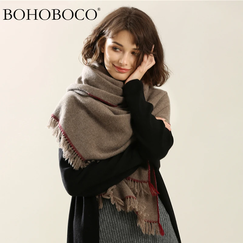 

2017 autumn winter new style fashion twill weave plain color lambs wool scarf woolen thick men women warm wool scarves shawl