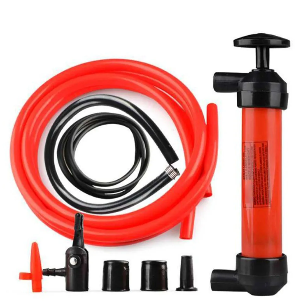 

Best Quality Red Portable Manual Oil Pump Siphon Tube Car Hose Fuel Gas Extractor Transfer Sucker