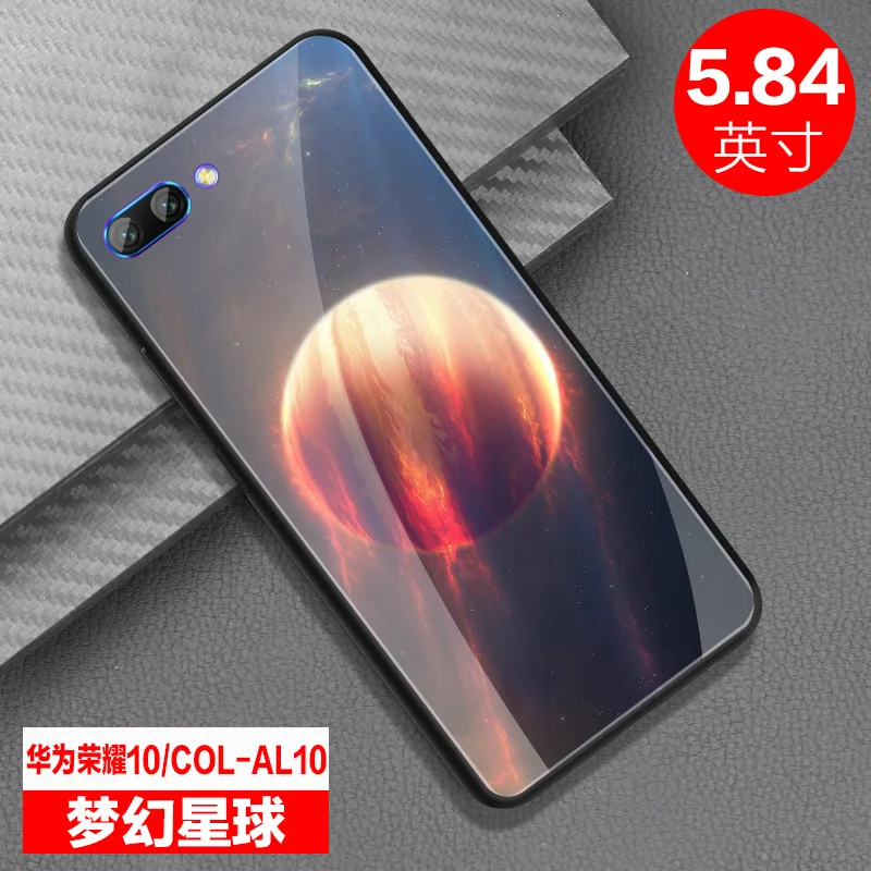 WeeYRN de cristal templado de teléfono caso Huawei Honor 10 Honor10 Funda de lujo caso protectora de vidrio duro Huawei Honor 10