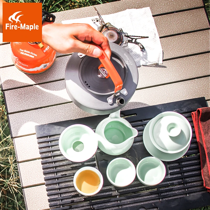 Fuego Arce del Puer tetera café tetera de aluminio al aire libre conveniente acampar tetera 0.8L, 1.5L