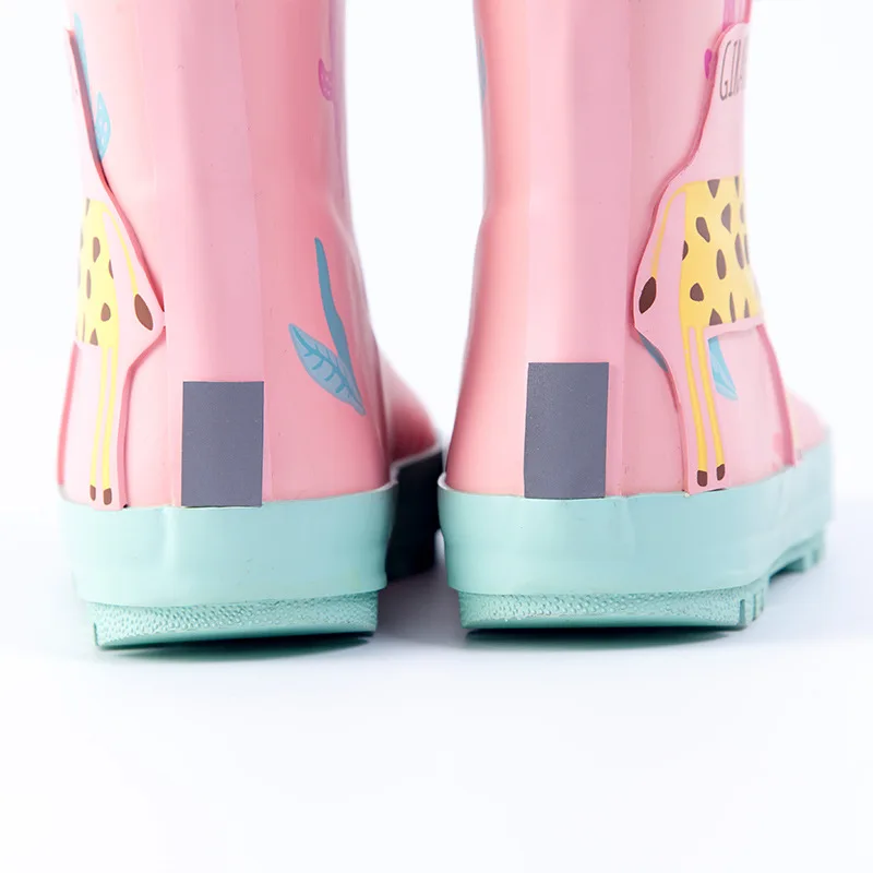 Детские резиновые сапоги непромокаемая обувь для девочек и мальчиков резиновые сапоги Детская водонепроницаемая обувь Модные непромокаемые сапоги для малышей Размер 24-35
