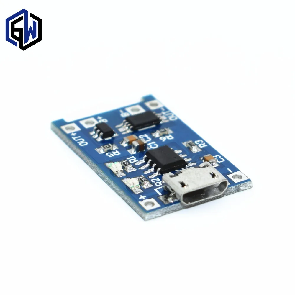 

10Pcs/lot TENSTAR ROBOT 5V 1A Micro USB 18650 Lithium Battery Charging Board Charger Module+Protection Dual Functions