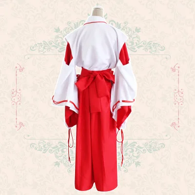 Аниме Inuyasha Kikyo кимоно полный комплект Косплей Костюм Хэллоуин костюм топ + юбка