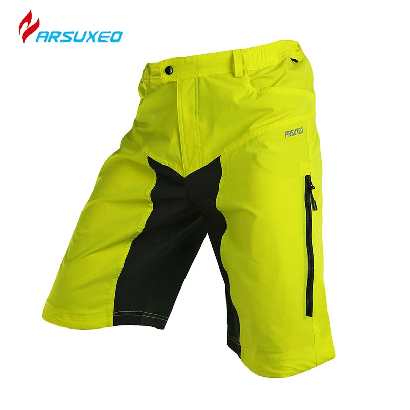 ARSUXEO Велоспорт нагрудник шорты для женщин для мужчин велосипедные шорты с нагрудники 3D Мягкий Спорт на открытом воздухе - Цвет: Цвет: желтый