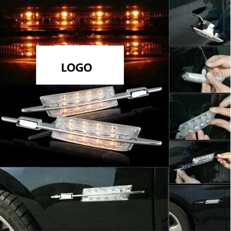 

Auto LED Side marker light for BMW M logo car LED steering Fender Turn signal Lamp for BMW 5Series E39 (1996-2003) Free Shipping