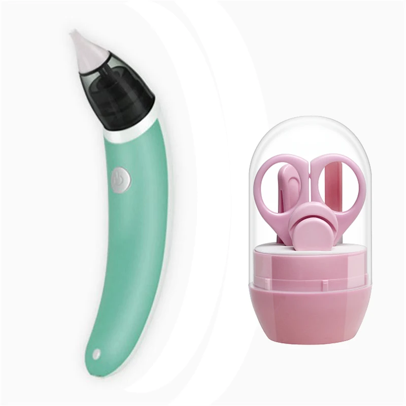 Детский носовой аспиратор для младенцев, Электрический Очиститель носа для новорожденных, оборудование для чистки присосок, безопасный гигиенический аспиратор для носа, США - Цвет: Green - With Gift
