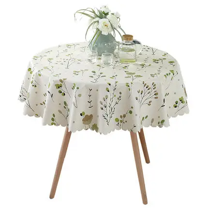 

2019 PVC Hotel round tablecloth waterproof Wedding Birthday Party Table Cover Round Table Cloth Home Decor Table Cover