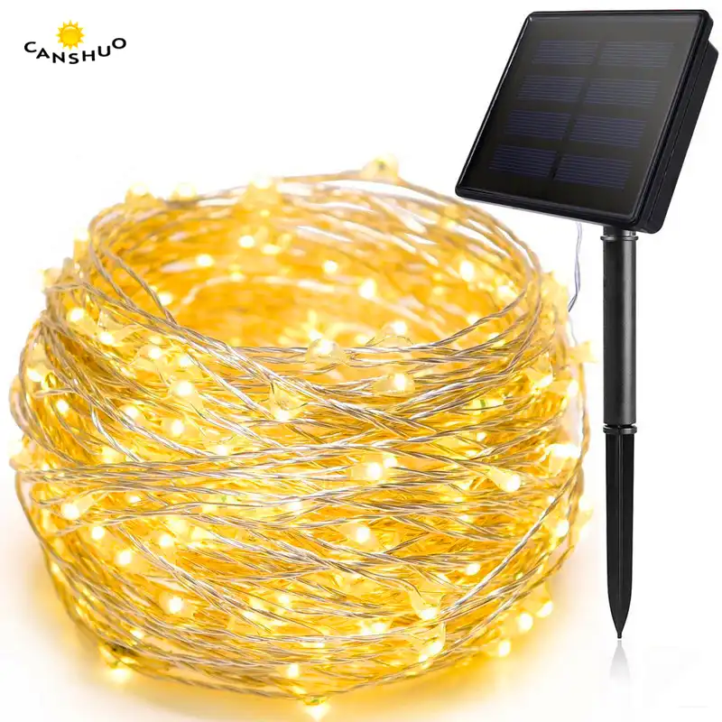 Solar Powered String Lights 10 20m 100 200led Copper Wire Outdoor Solar Powered String Lights 10 20m 100