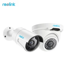 Reolink IP Camera Outdoor HD 4MP PoE Infrared Bullet Dome 2-Pack Security P2P Onvif Nightvision Cam RLC-4120