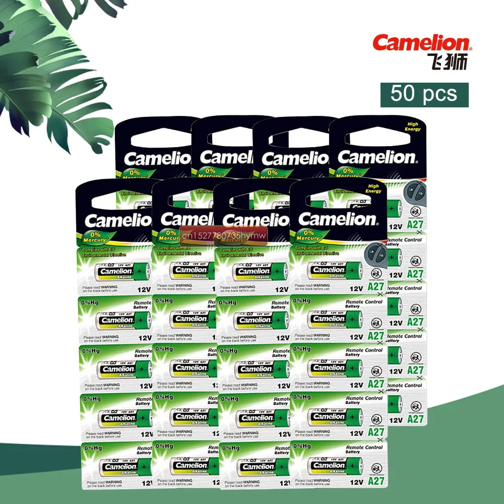 

50pcs/lot Camelion 12V 27A MN27 27A L828 A27 Super Alkaline battery For Doorbell Remote Control Flashlight Etc