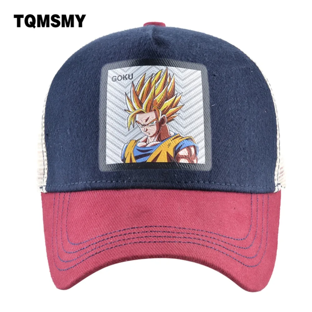 

TQMSMY Unisex Mesh Trucker Hats for Men's Baseball Caps Women Anime Cartoon Men Mesh Goku Caps Snapback Hats TMDH98