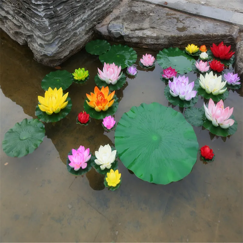 1PCS / lot 17CM Decorative Garden Artificial Fake Lotus Water Lily
