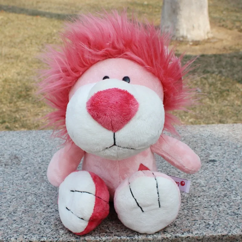 

2017 APR New Pink Playing Card Animal Lion Dog Elephant Rabbit Plush Toy 1pcs 23CM 30CM 45CM Children Gift Free Shipping