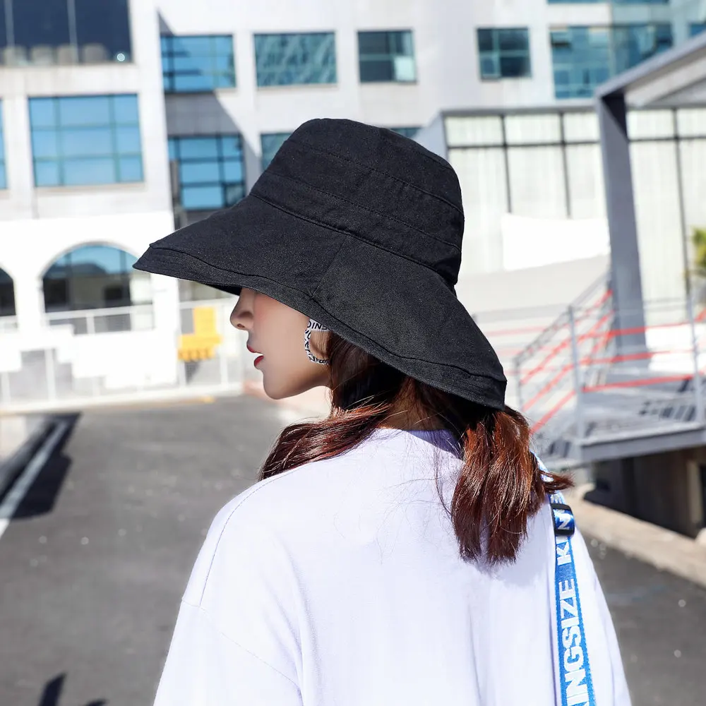 [La MaxPa] Женская летняя пляжная широкоугольная Рыбацкая шляпа женская модная Солнцезащитная шляпа анти-УФ-Панама шляпа большая Кепка-козырек 5 цветов