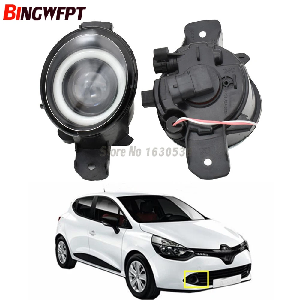 

2pcs (right + left) Auto LED Fog Lamp + Angel eye light White For Renault Clio Master Laguna Symbol Grand Modus Wind
